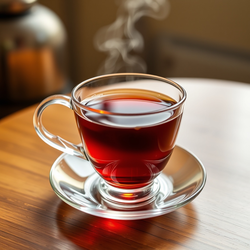 A glass of black tea.